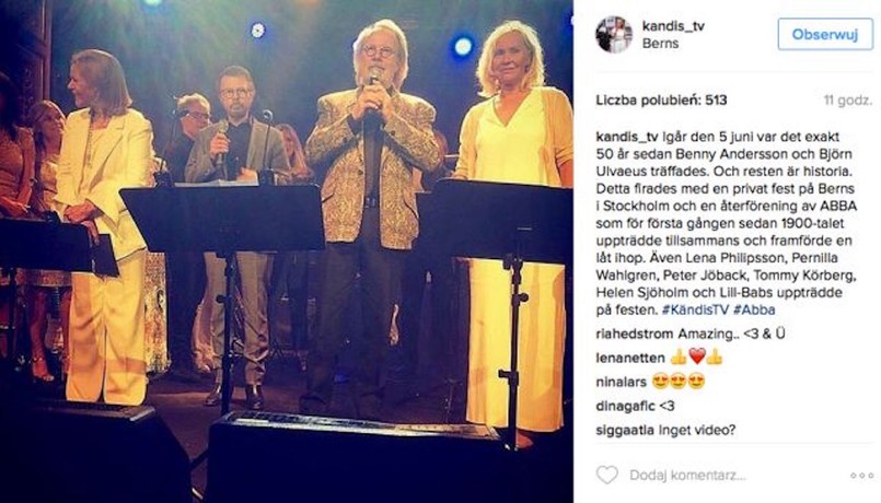 ABBA świętowała swoje 50-lecie