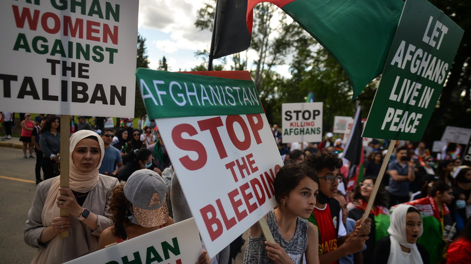 Demonstracja w Kanadzie wspierająca Afgańczyków (28.08.2021)