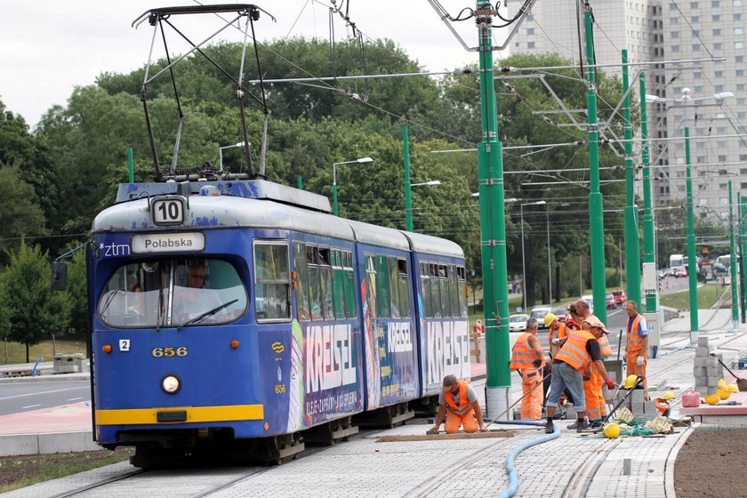 W weekend tramwaje jadą objazdem