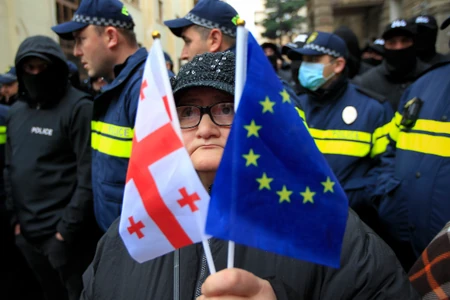 Protesti u prestonici Tbilisiju, Gruzija, 25.11.2024.