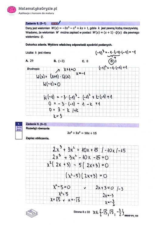 Matura próbna z matematyki