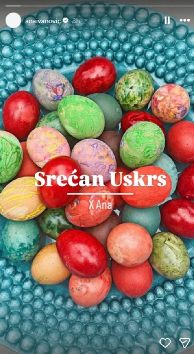 Ovako je Ana Ivanović ukrasila uskršnja jaja
