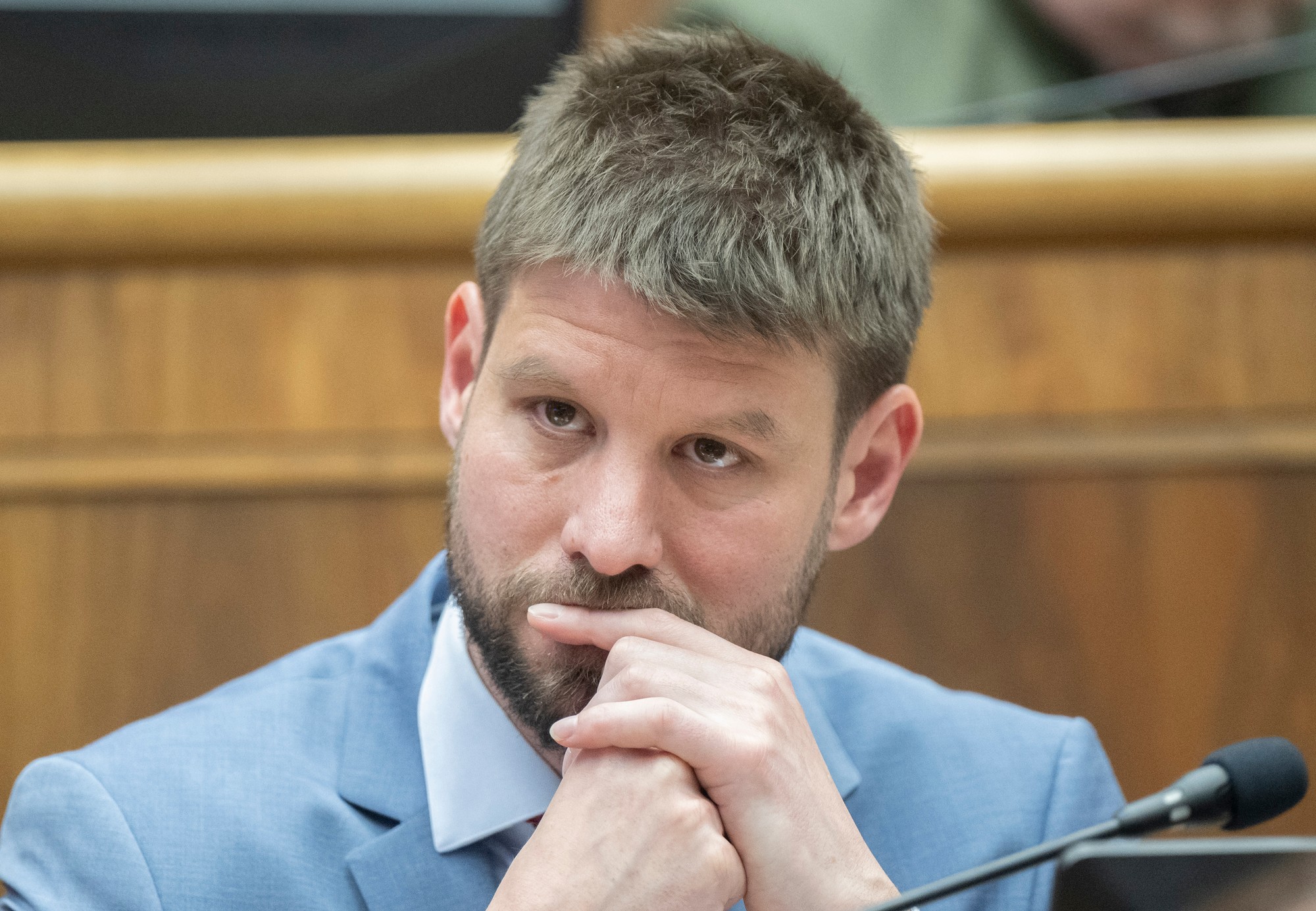 Predseda Progresívneho Slovenska (PS) Michal Šimečka.