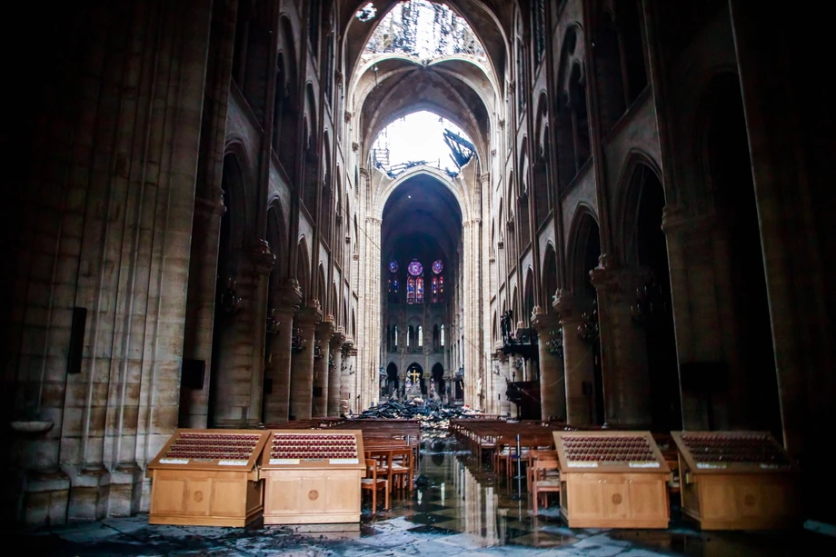 Katedra Notre Dame po pożarze