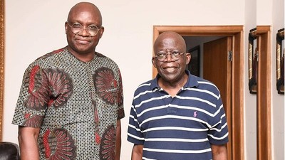 Ayodele Fayose (left) is committed to helping President Bola Tinubu (right) lead Nigeria to prosperity [The Nation]