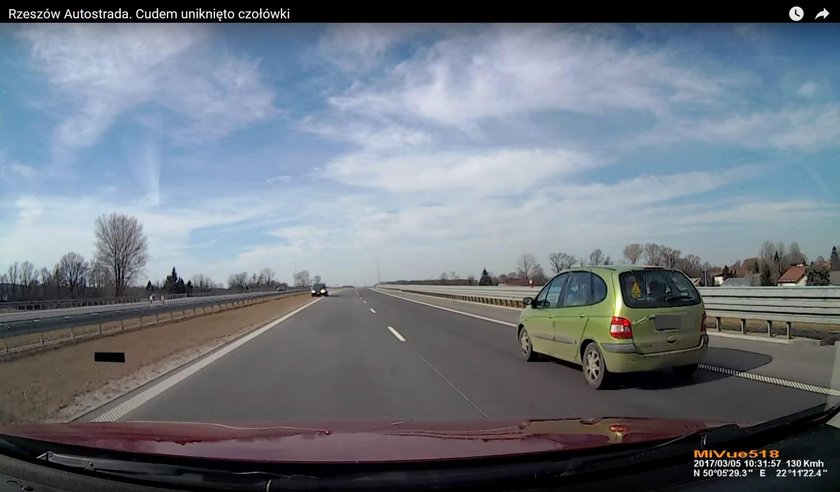 Jazda pod prąd autostradą A4