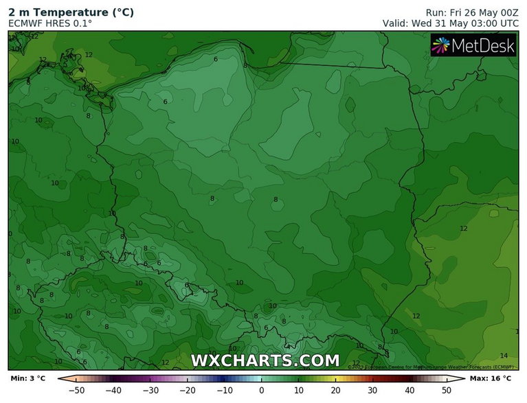 Noce będą chłodne, ze spadkami temperatury poniżej 10 st. C