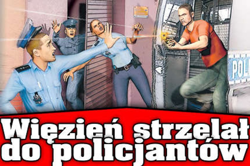 Więzień strzelał do policjantów