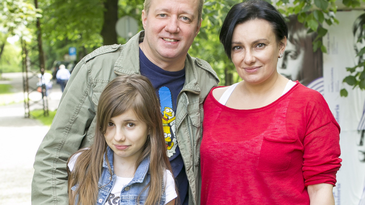 Robert Leszczyński i Alicja Borkowska z córką (2014 r.)