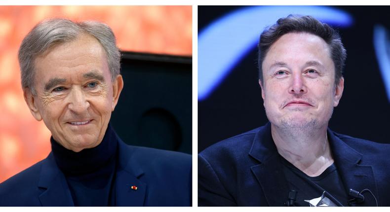 Bernard Arnault discussed his friendship with Elon Musk, saying the two have even talked about collaborating.Chesnot/Getty Images; Marc Piasecki/Getty Images