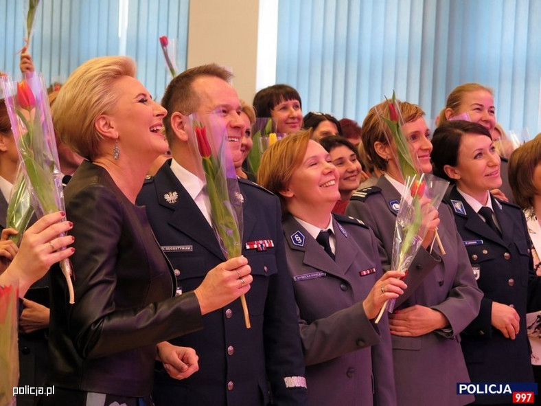 Agata Duda w Komendzie Głównej Policji