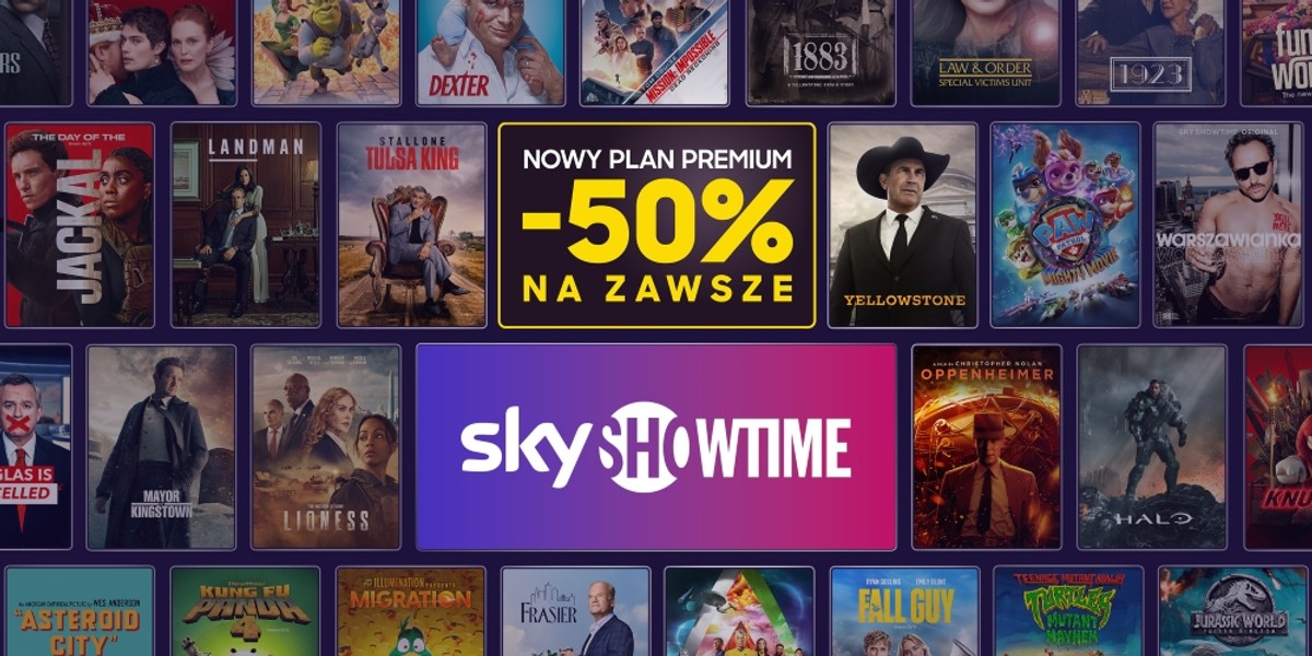 Promocja 50 proc. na subskrypcję Premium platformy SkyShowtime