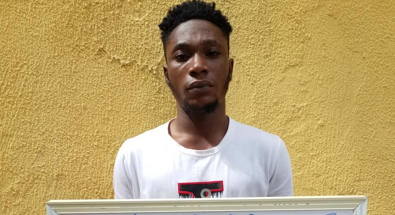 Oladipo Juwon, a 23-year-old HND 1 Student of Federal Polytechnic, Offa, Kwara State has been sentenced to nine months imprisonment over internet fraud. [Twitter/@officialEFCC]