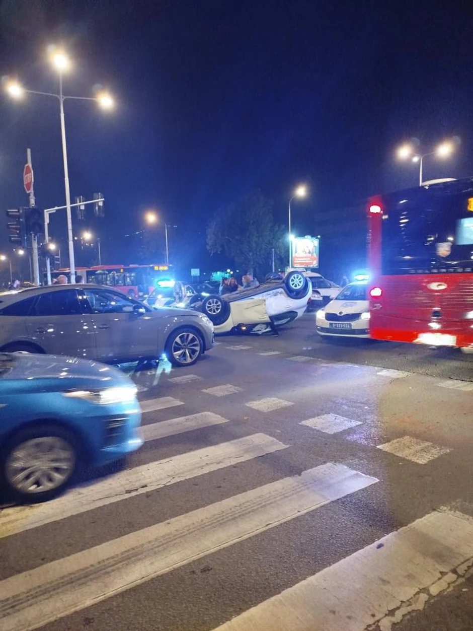 Udes na raskranici Bulevara Mihajla Pupina i Goce Delčeva