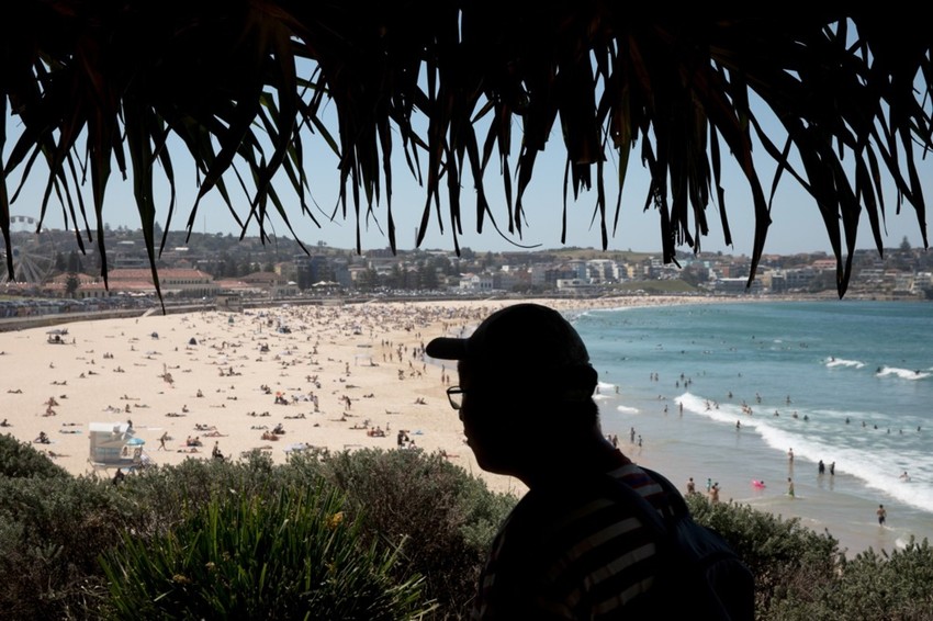 Australija, vrućine - plaža Bondi u Sidneju 3. oktobra