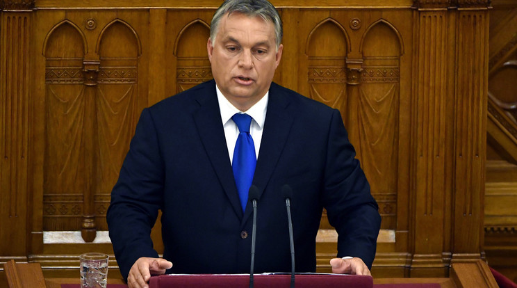 Orbán Viktor miniszterelnök napirend előtt felszólalt az Országgyűlés plenáris ülésén /Fotó: MTI-Ilyés Tibor