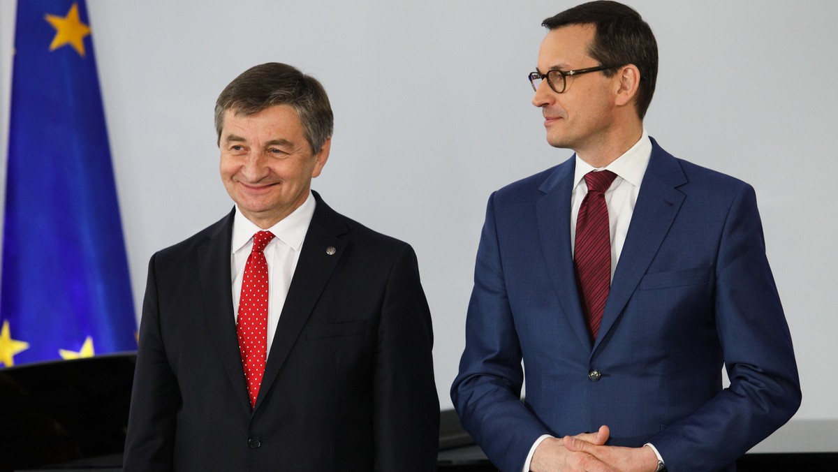 Marek Kuchciński i Mateusz Morawiecki