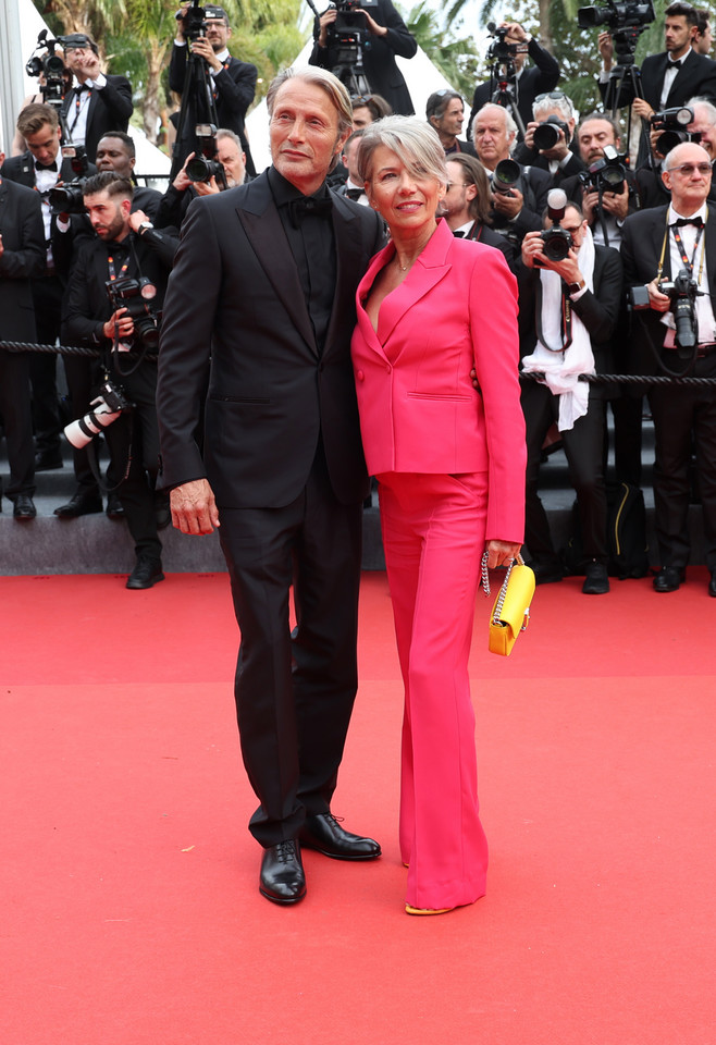 Mads Mikkelsen i Hanne Jacobsen na ceremonii otwarcia Festiwalu Filmowego w Cannes