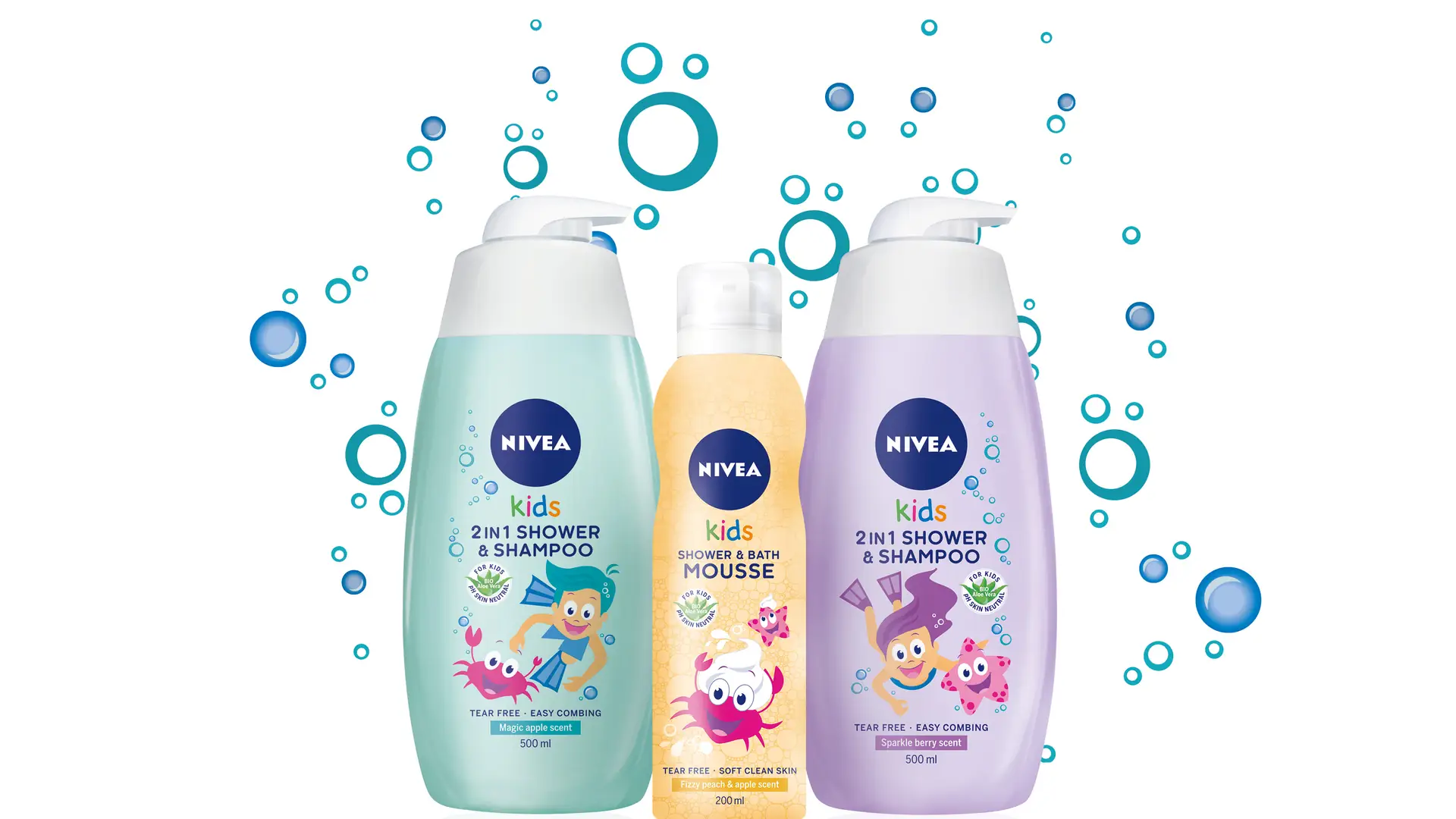 Kąpiel pełna słodkiej zabawy– nowe żele i mus do mycia NIVEA Baby!