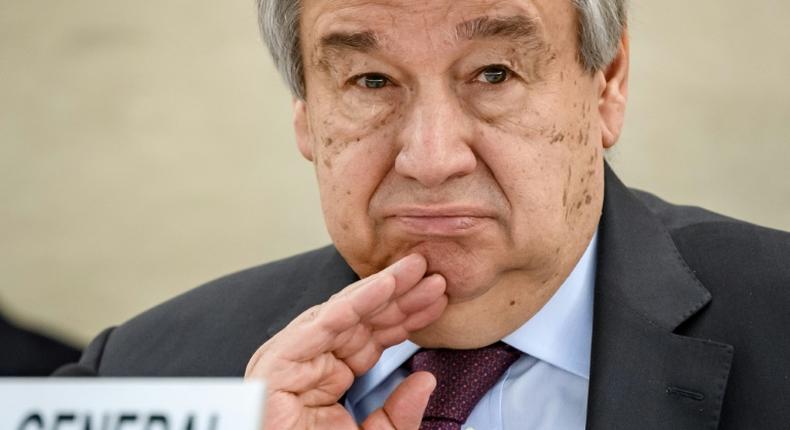 UN Secretary-General Antonio Guterres (pictured February 2020) expressed worry over the detention of people exercising their legitimate democratic rights in Belarus