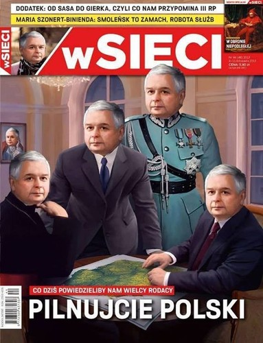 parodia okładki magazynu 'W Sieci'