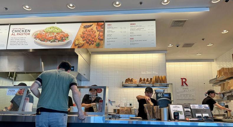 A key metric for Chipotle is how many entres each restaurant makes in its peak 15 minutes.Justin Sullivan/Getty Images