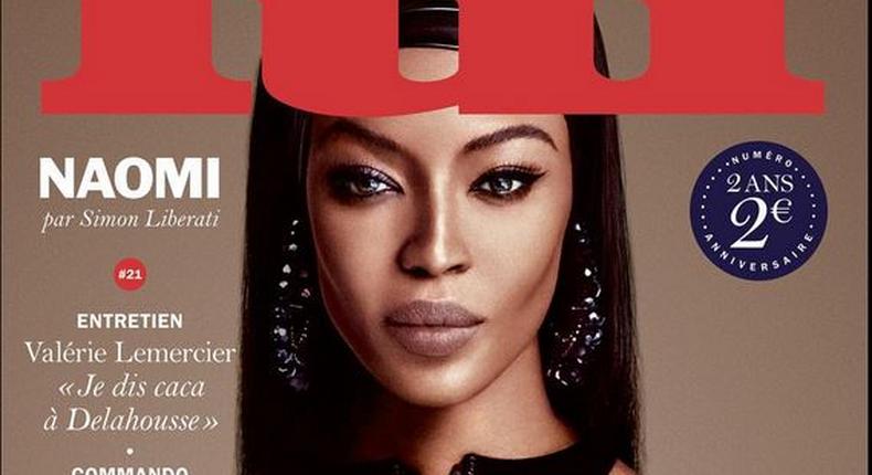 Naomi Campbell covers Lui Magazine October 2015 issue