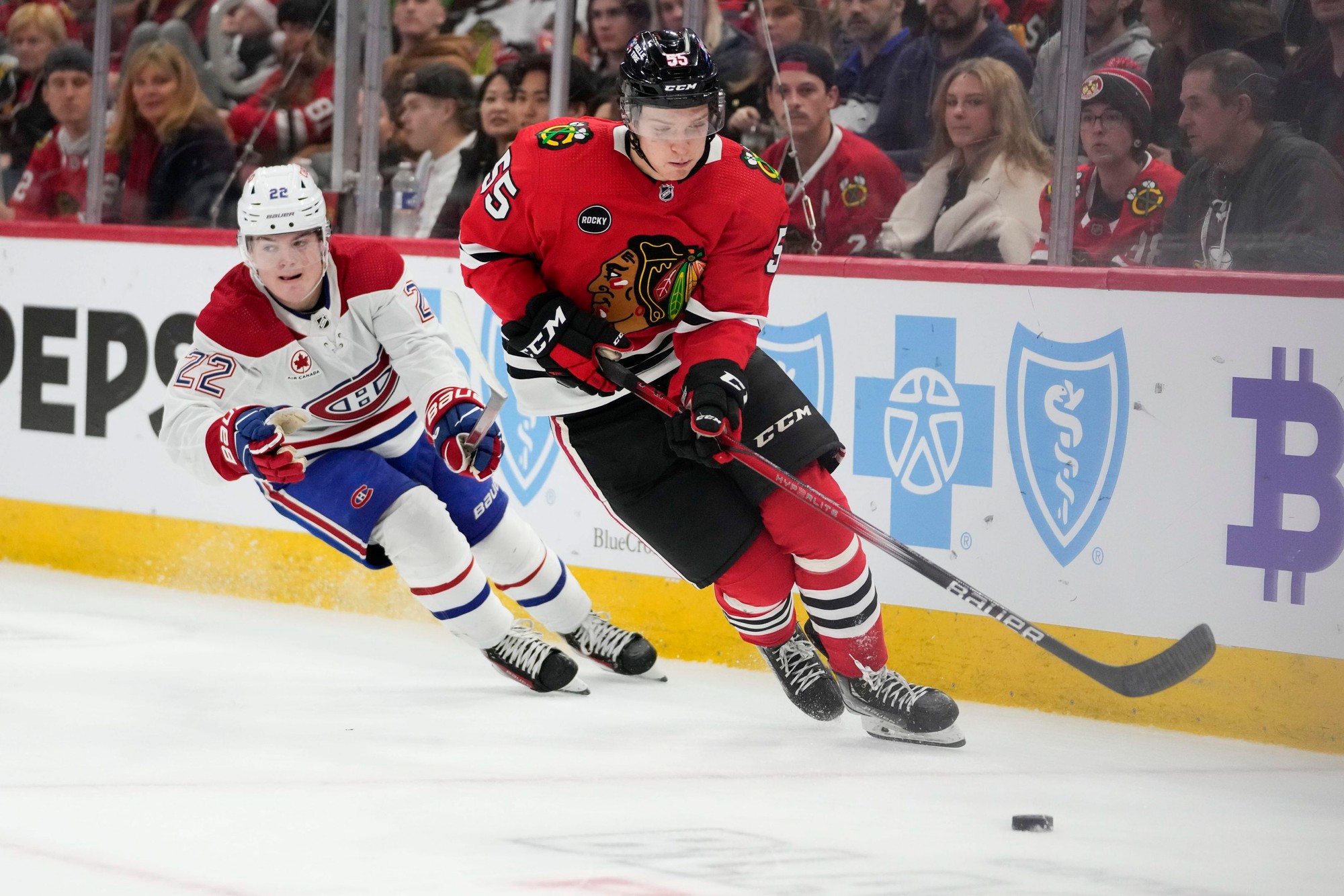 Zápas NHL: Chicago Blackhawks - Montreal Canadiens.