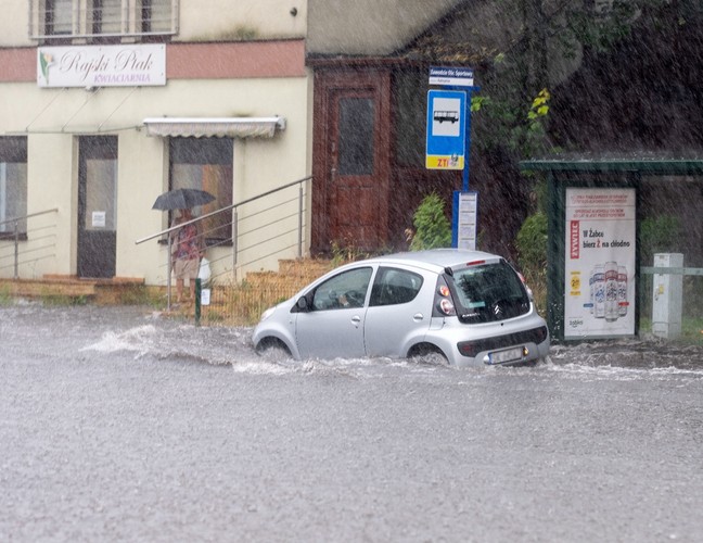 Ulewa w Katowicach