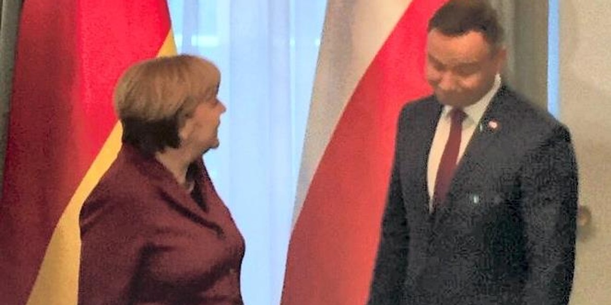 Angela Merkel i Andrzej Duda