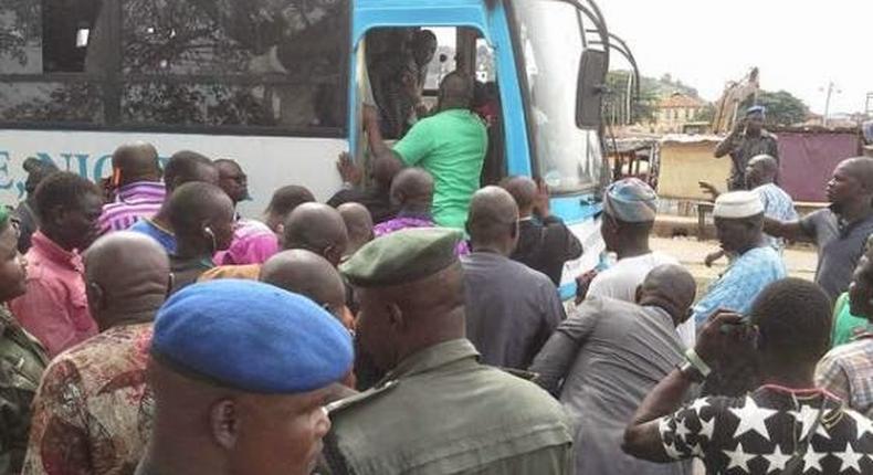 Ekiti State Governor, Ayo Fayose supervises relocation of Hausa residents following unrest