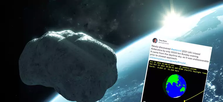 Asteroida zbliżyła się do Ziemi i przeleciała naukowcom przed nosem. Nie zauważyli jej