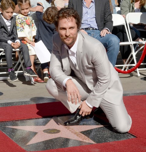 Matthew McConaughey na Hollywoodzkiej Alei Sław