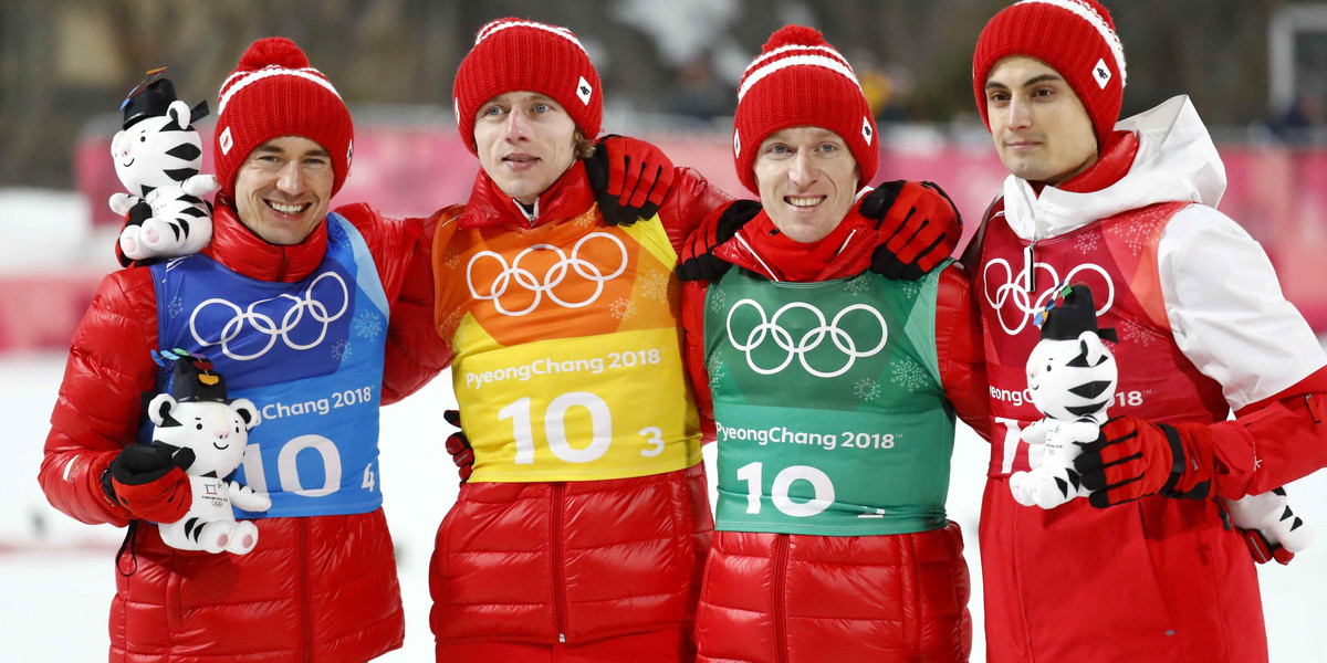 Maciej Kot, Stefan Hula, Dawid Kubacki, Kamil Stoch