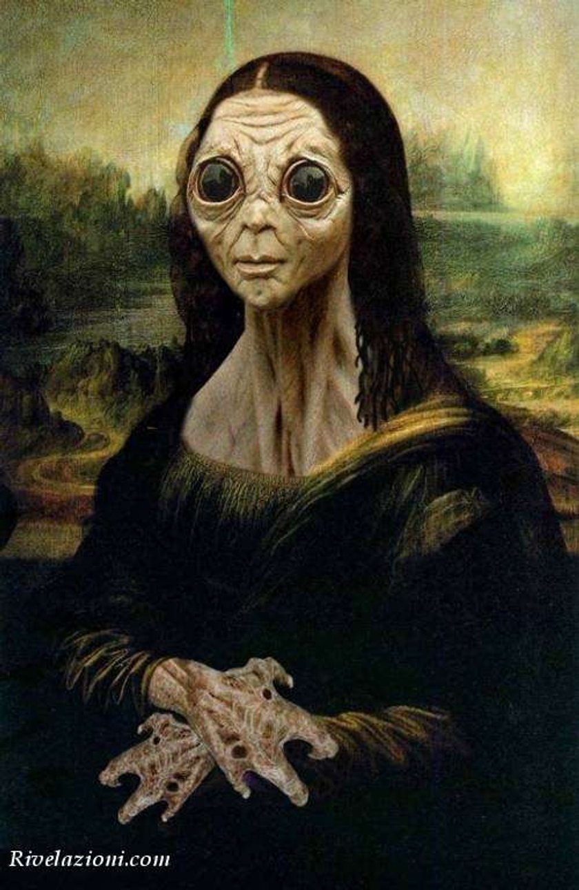 Mona Lisa pokazuje pupę