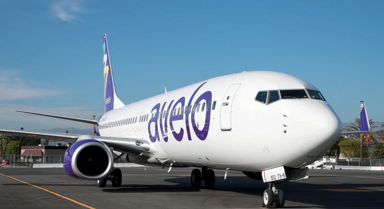 One of the Avelo Airlines Boeing 737-800s that will operate the airline's new routes.Joe Scarnici/Getty Images for Avelo/Getty