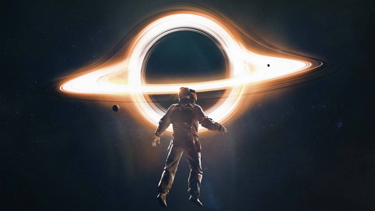 Astronauta zmierzający ku czarnej dziurze