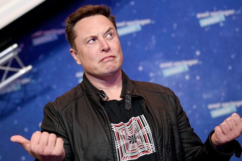 Elon Musk podczas Axel Springer Award w Berlinie, grudzień 2020 r.