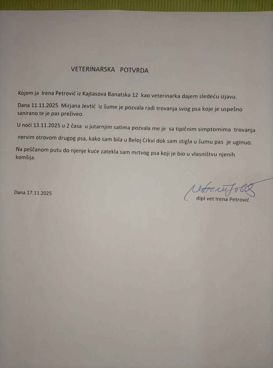 Veterinarska potvrda