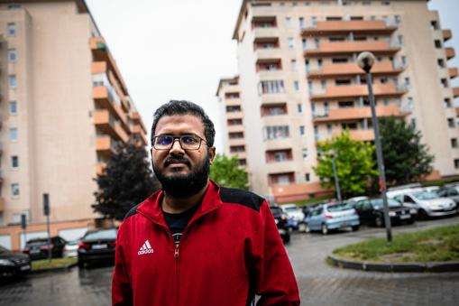 Iqbal Farhad, który został brutalnie zatrzymany przez policje w Krakowie. 