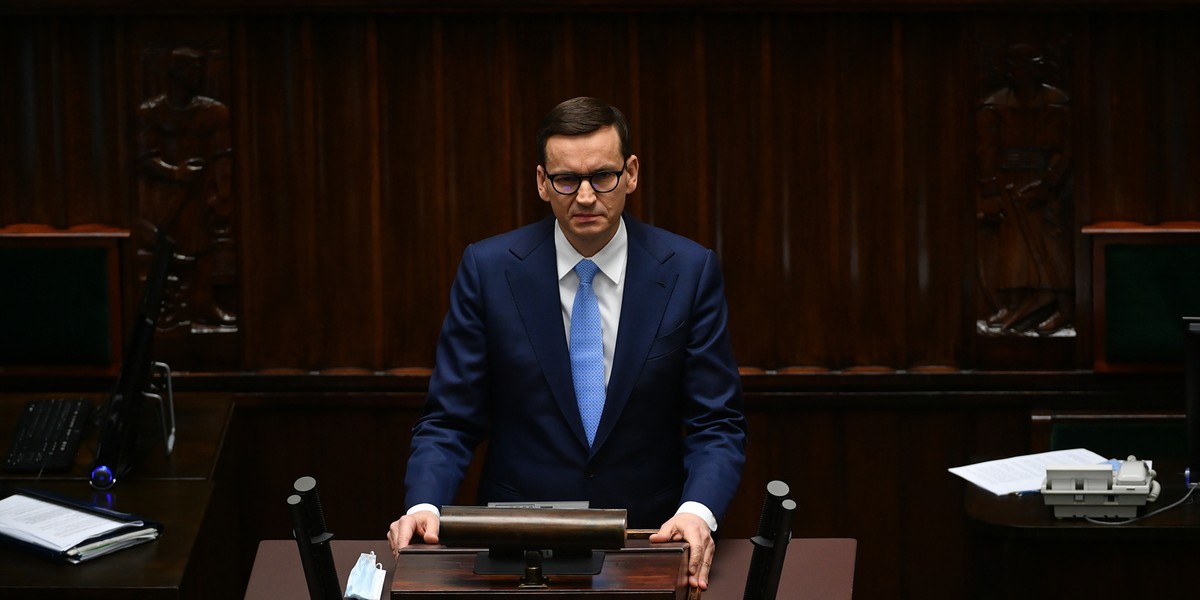 Nie jesteśmy zaskoczeni tym, co się dzisiaj dzieje - mówił Mateusz Morawiecki.