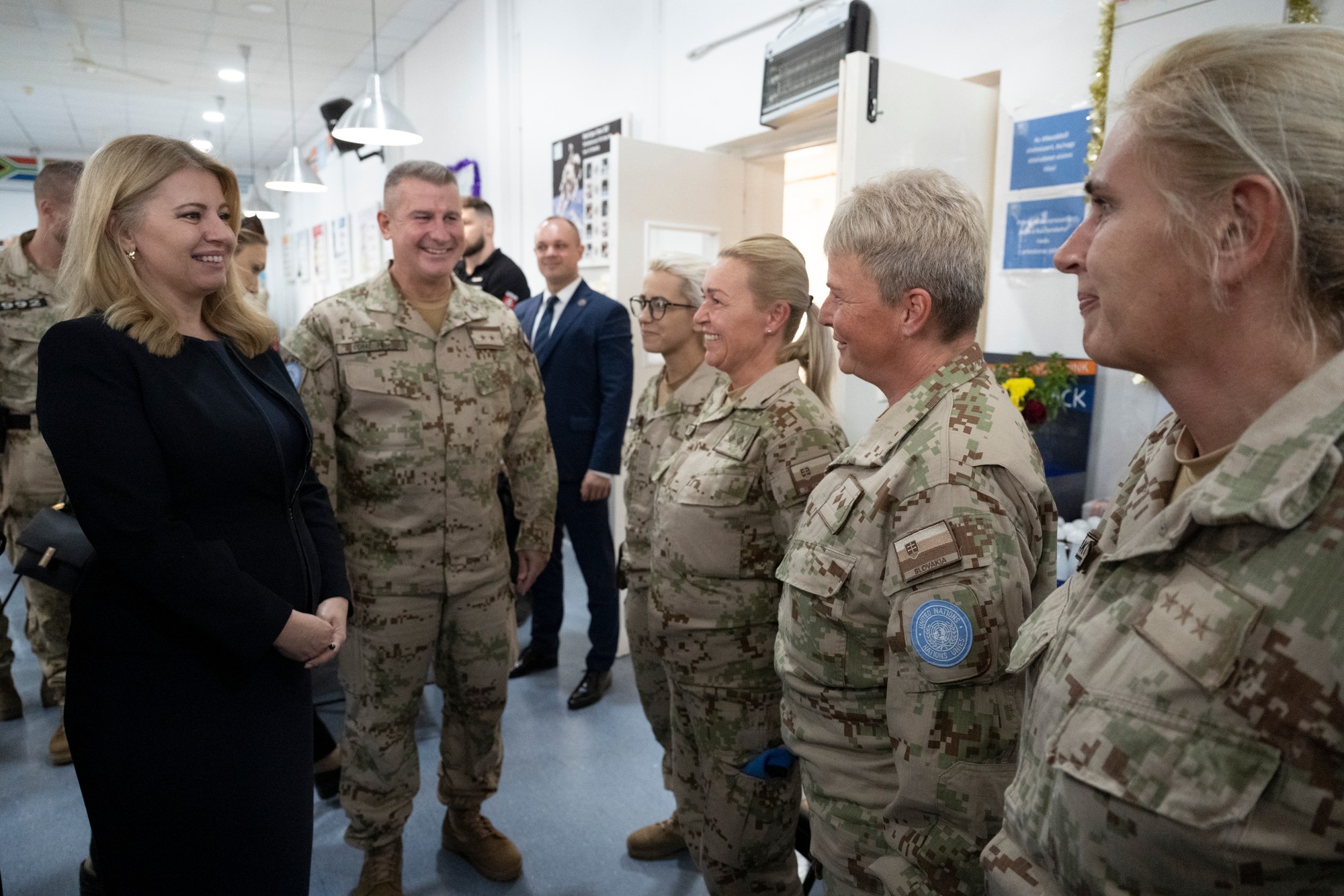Prezidentka SR Zuzana Čaputová, na navšteve príslušníkov Ozbrojených síl SR pôsobiacich na Cypre v pondelok 12. decembra 2022. 