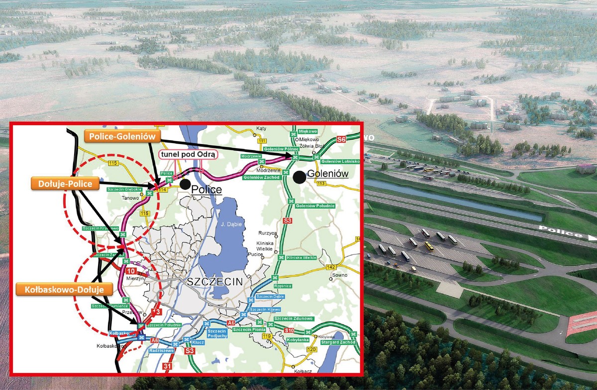 Zachodnia Obwodnica Szczecina. Znamy oferty na budowę dwóch odcinków [MAPA]