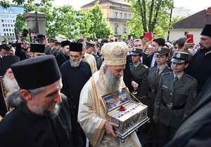 Pojas Presvete Bogorodice dočekan u Vaznesenjskoj crkvi