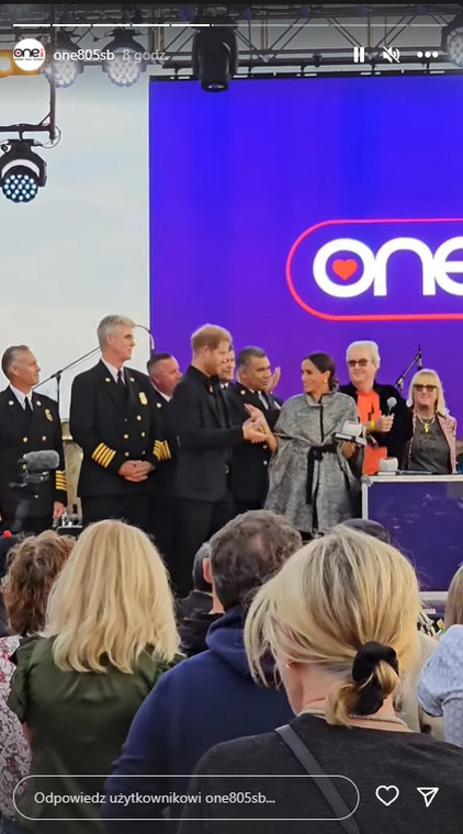 Książę Harry i Meghan Markle podczas "One805 Live!"