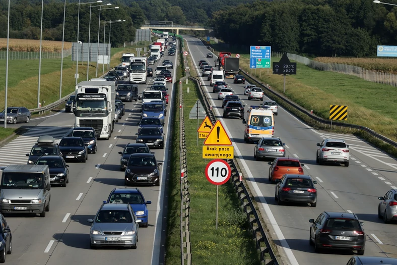 Autostrada A4 bez pasa awaryjnego