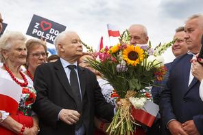 Wizyta wicepremiera i prezesa Prawa i Sprawiedliwości Jarosława Kaczyńskiego na pikniku w Stawiskach