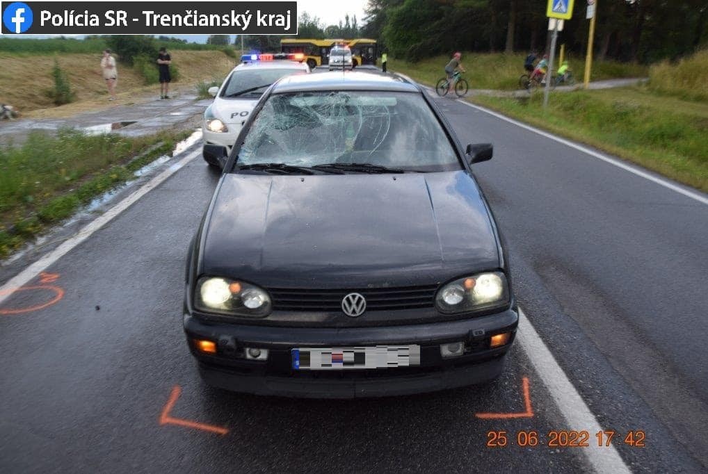 Nehoda sa stala na priechode pre chodcov.