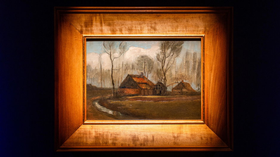  Obraz Vincenta van Gogha „Wiejskie chaty pośród drzew”