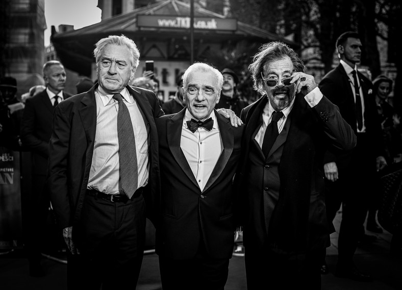 Robert De Niro, Martin Scorsese i Al Pacino, 2019 r.